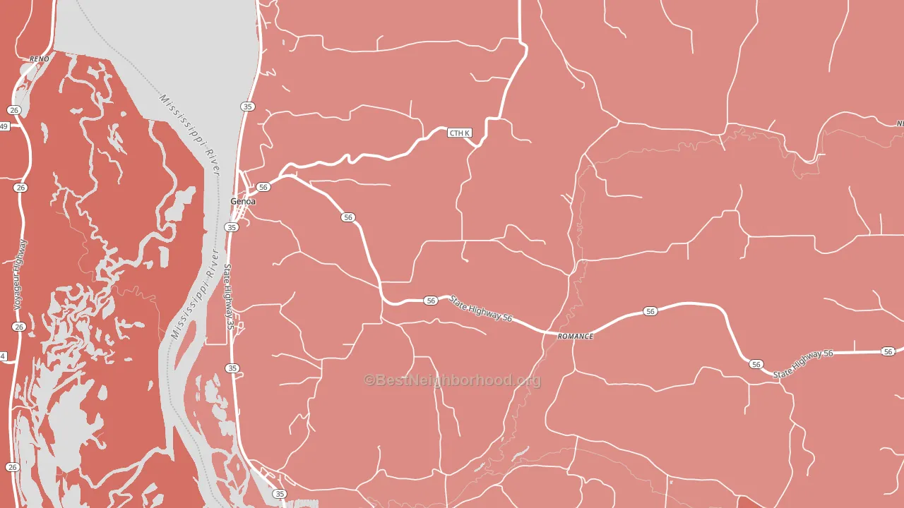 54632, WI block-group political-lean map