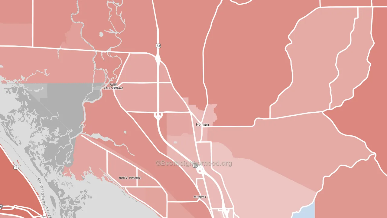54636, WI block-group political-lean map