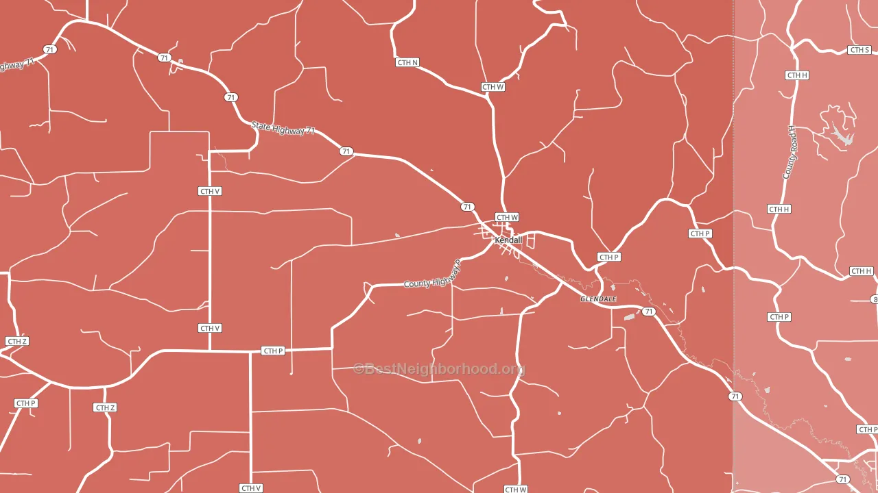 54638, WI block-group political-lean map