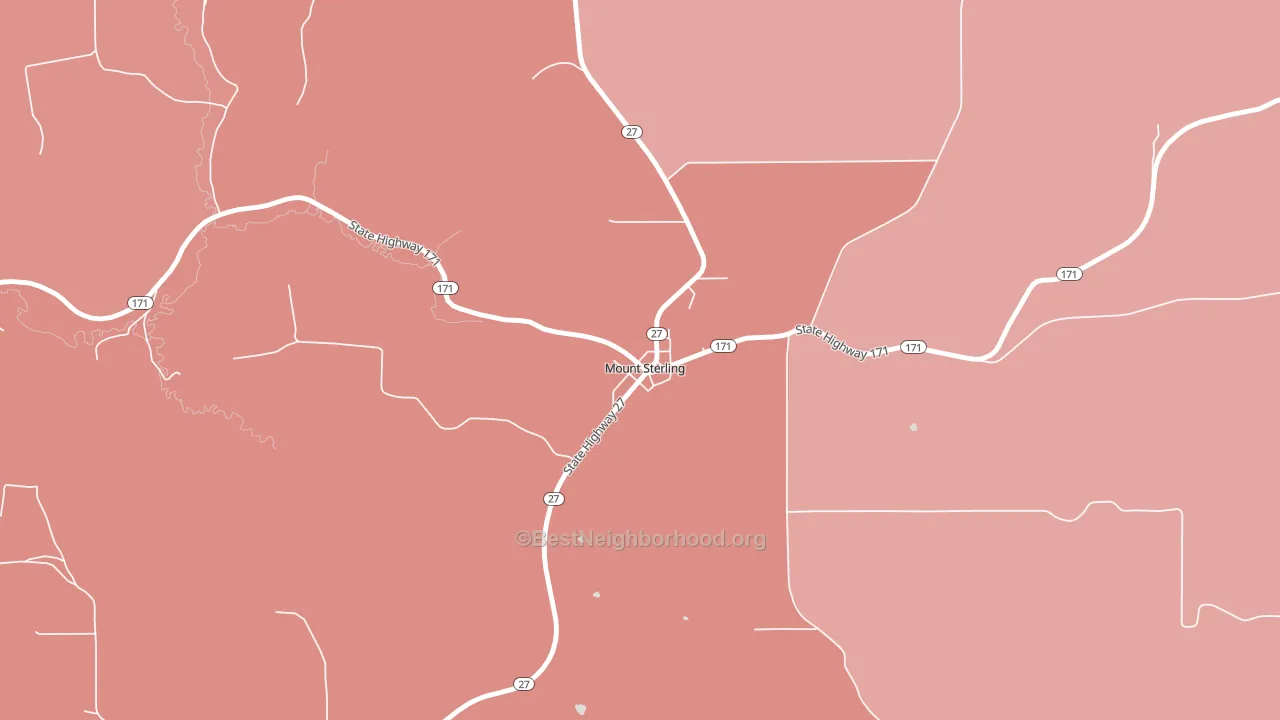 54645, WI block-group political-lean map