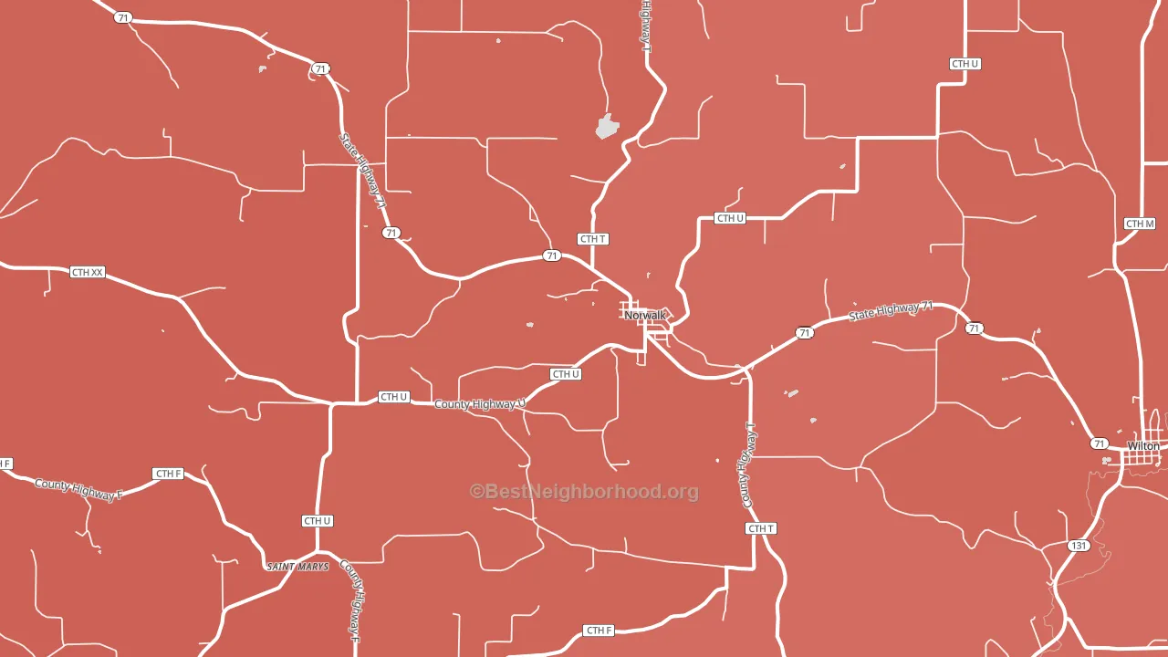 54648, WI block-group political-lean map