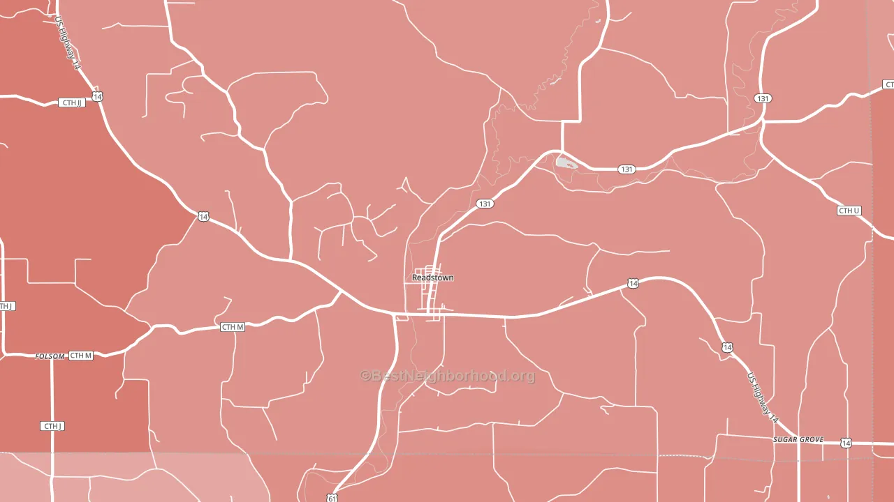 54652, WI block-group political-lean map
