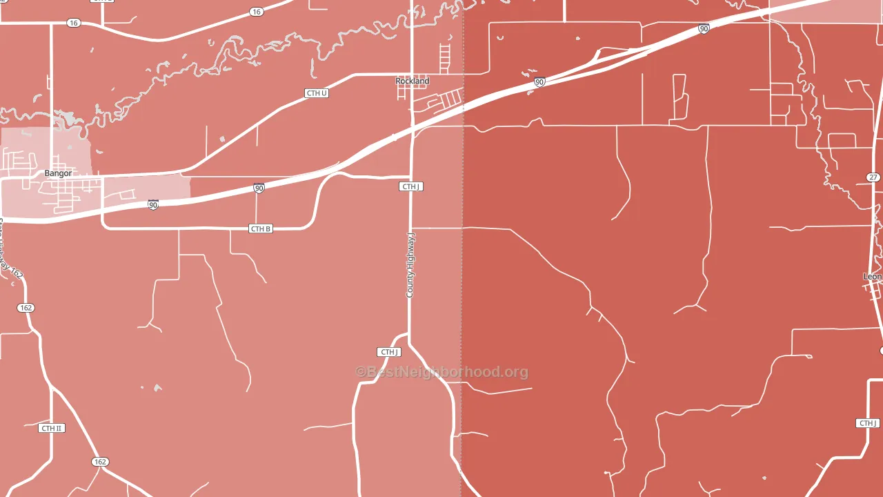 54653, WI block-group political-lean map