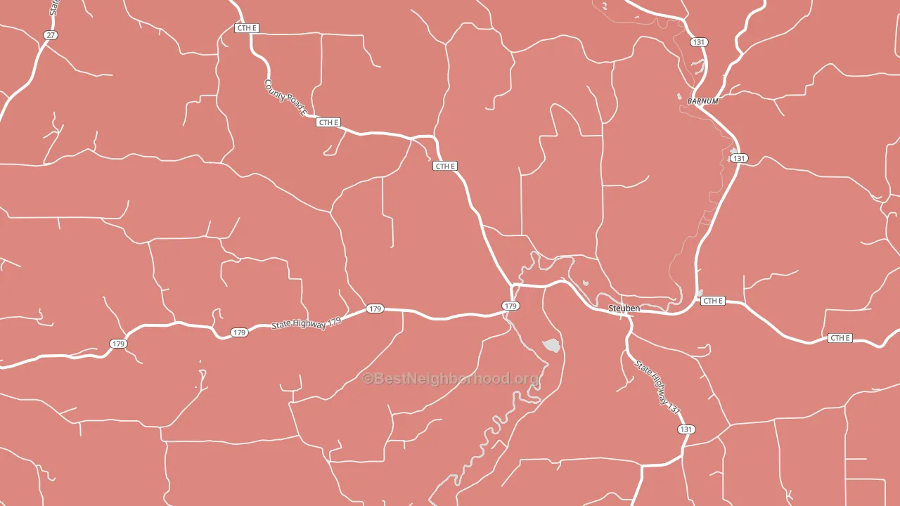 54657, WI block-group political-lean map