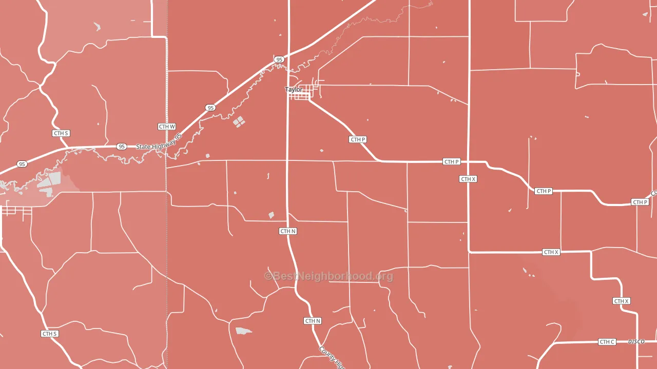 54659, WI block-group political-lean map