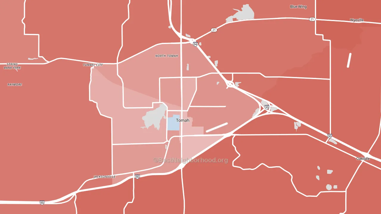 54660, WI block-group political-lean map