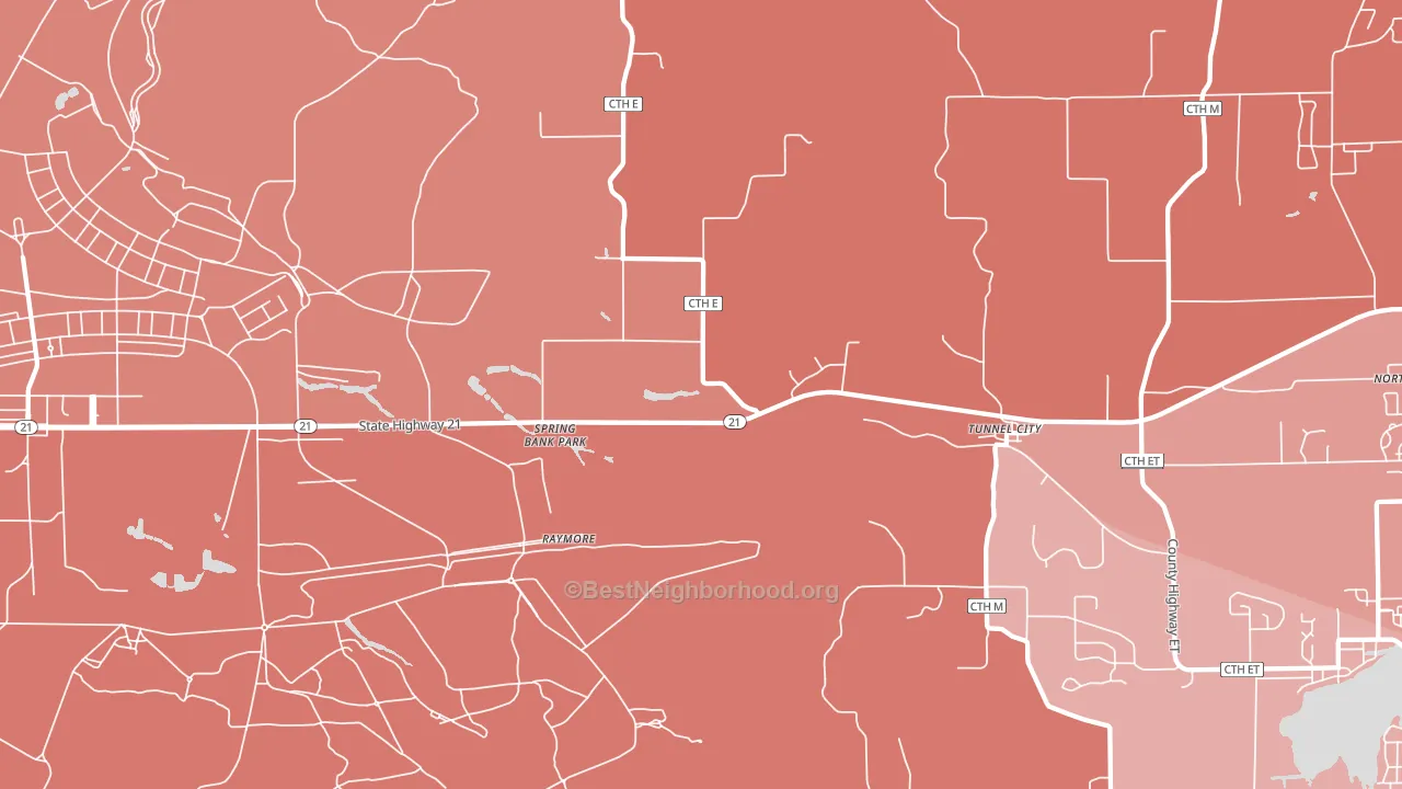 54662, WI block-group political-lean map