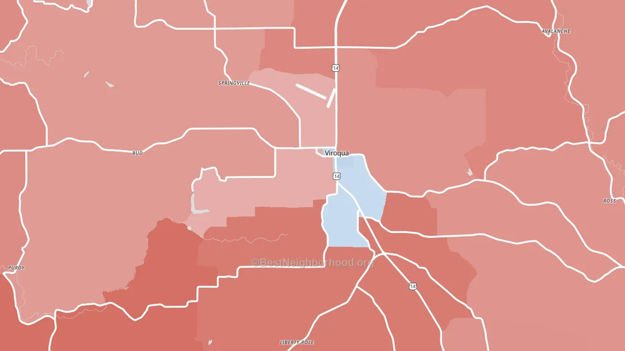 54665, WI block-group political-lean map