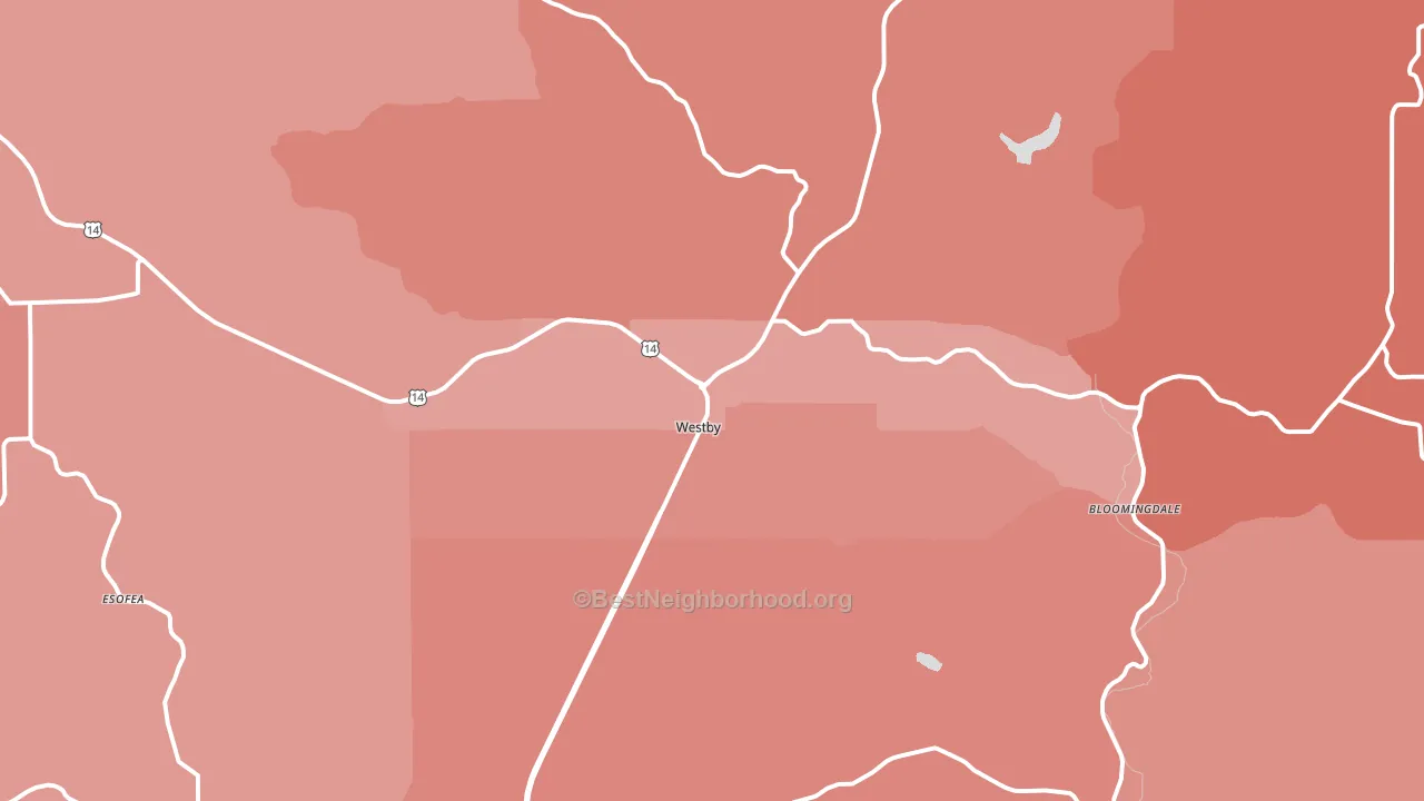54667, WI block-group political-lean map
