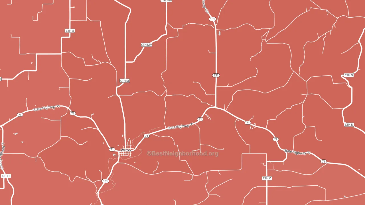 54670, WI block-group political-lean map