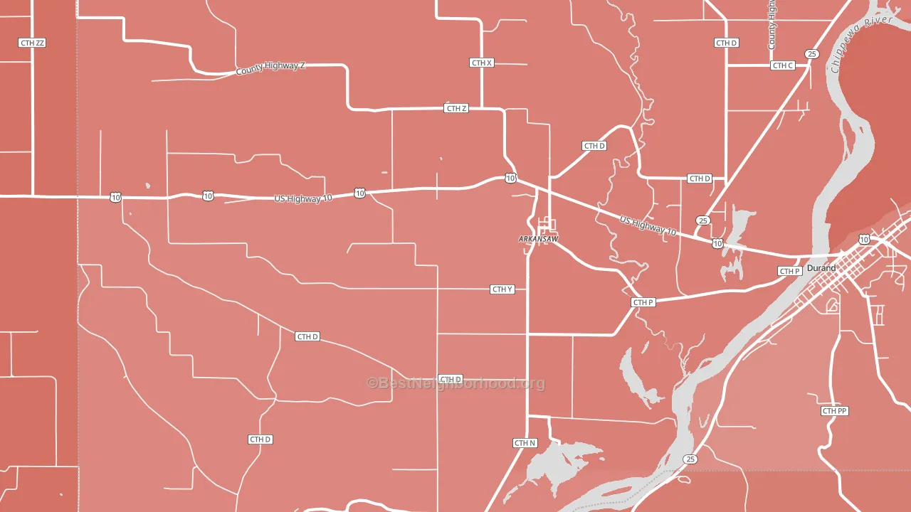 54721, WI block-group political-lean map