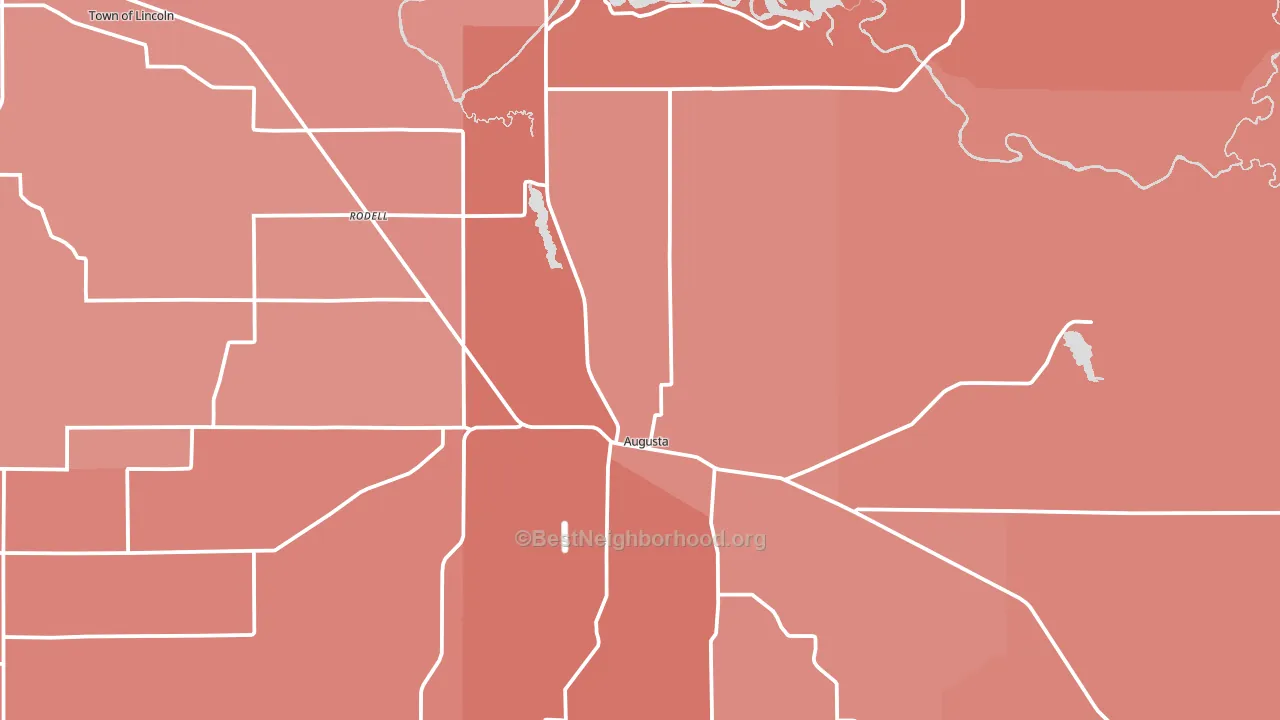 54722, WI block-group political-lean map