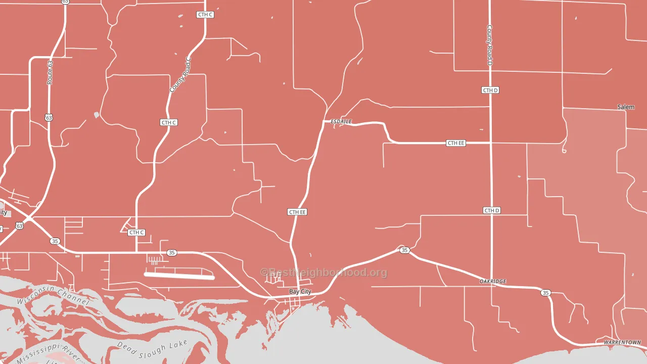 54723, WI block-group political-lean map
