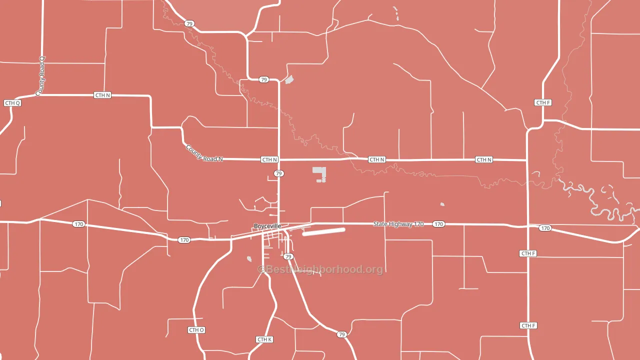 54725, WI block-group political-lean map