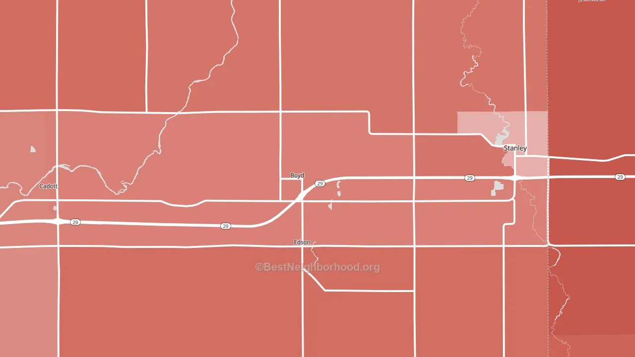 54726, WI block-group political-lean map