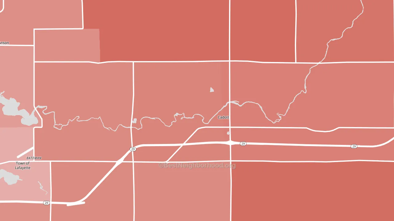 54727, WI block-group political-lean map