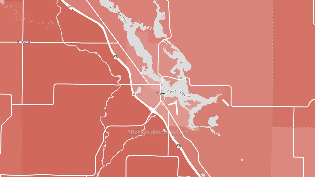 54728, WI block-group political-lean map