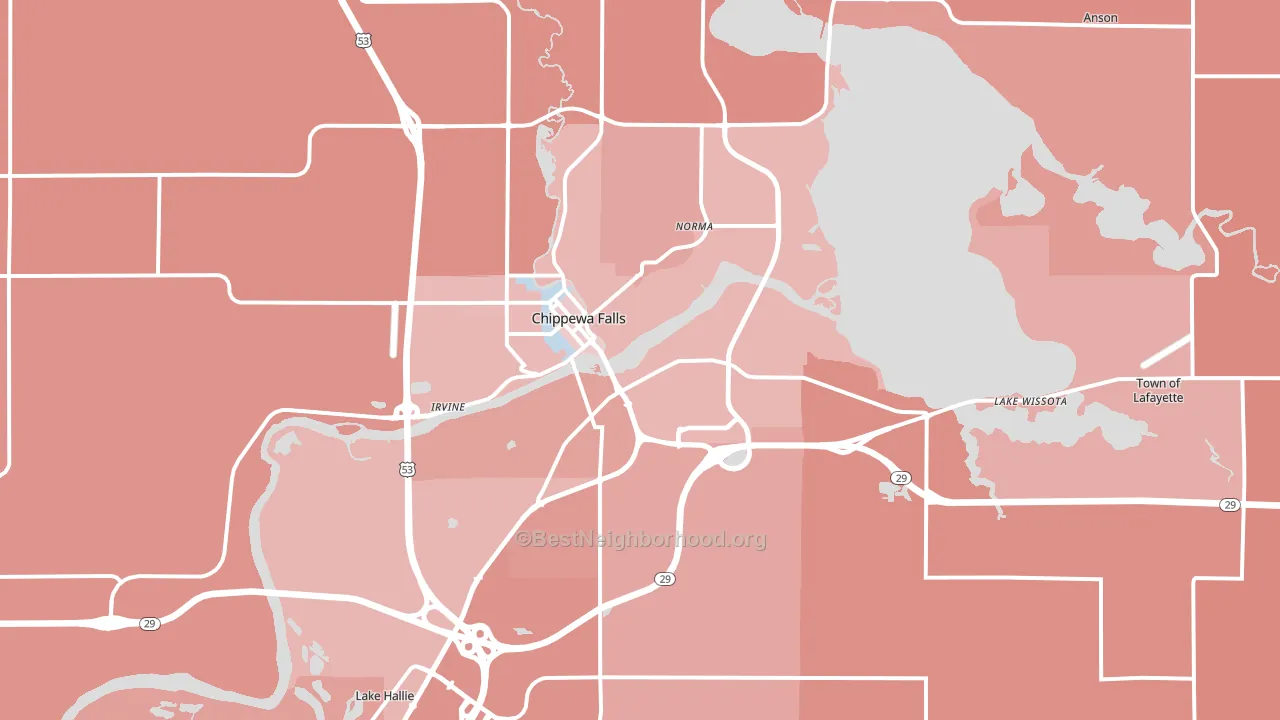 54729, WI block-group political-lean map