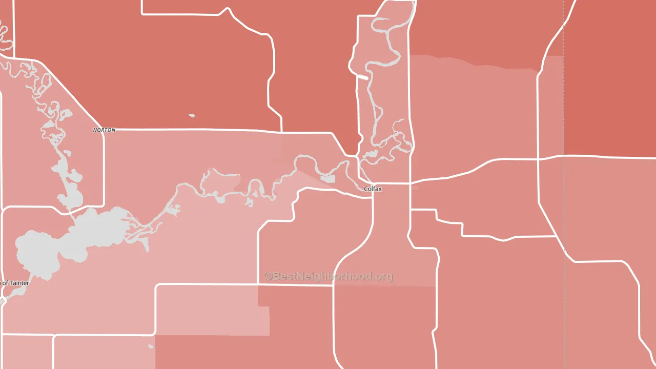 54730, WI block-group political-lean map