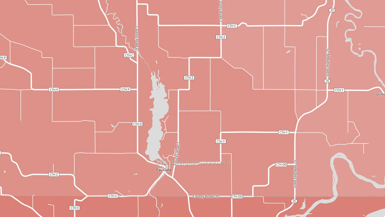 54737, WI block-group political-lean map