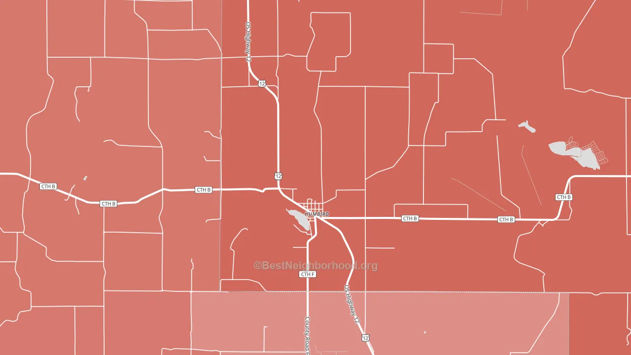 54746, WI block-group political-lean map