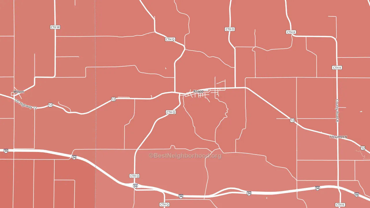 54749, WI block-group political-lean map