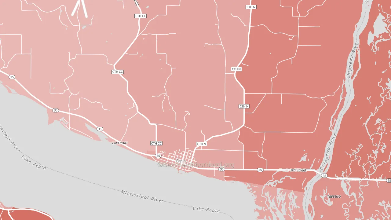 54759, WI block-group political-lean map