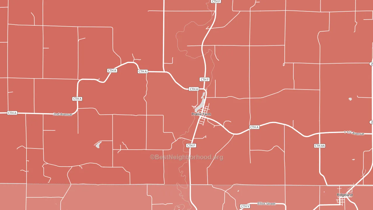 54762, WI block-group political-lean map