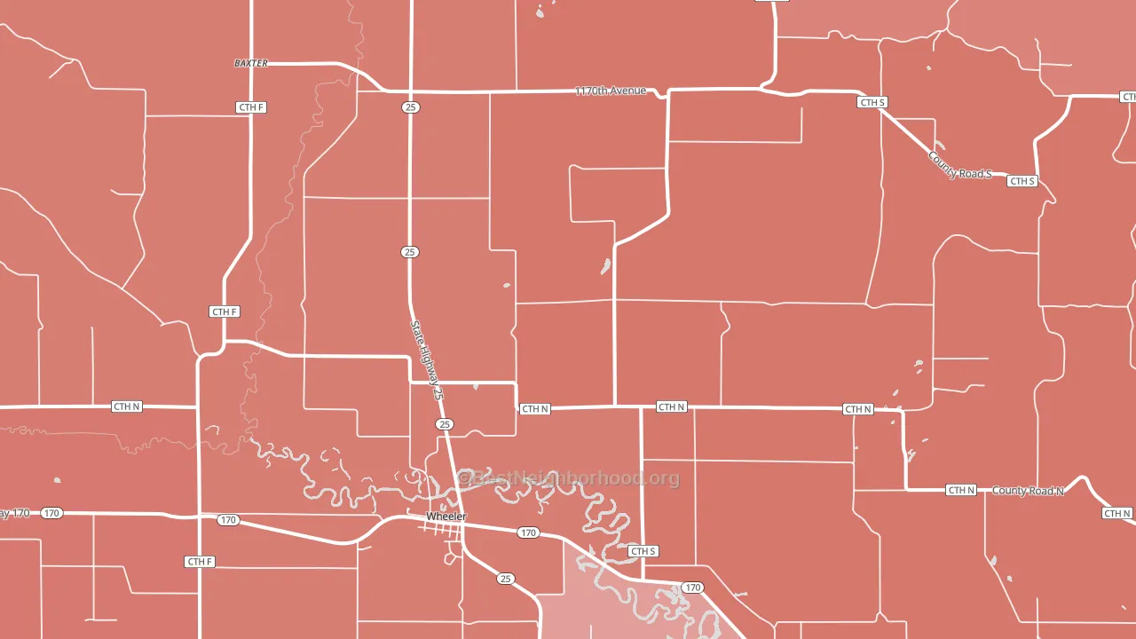 54772, WI block-group political-lean map