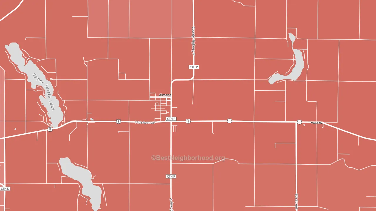 54805, WI block-group political-lean map