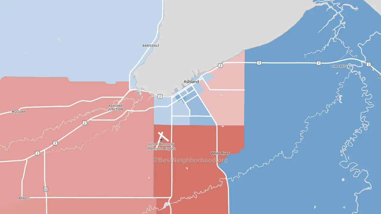 54806, WI block-group political-lean map