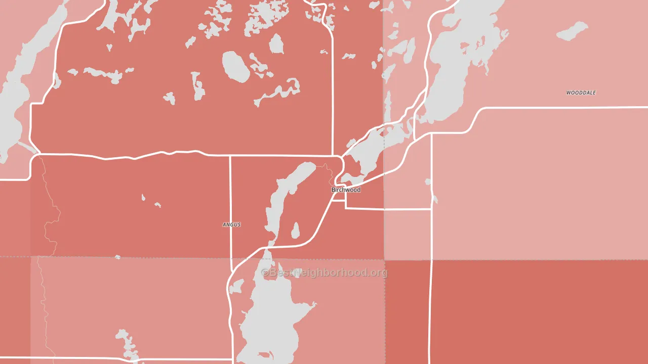 54817, WI block-group political-lean map