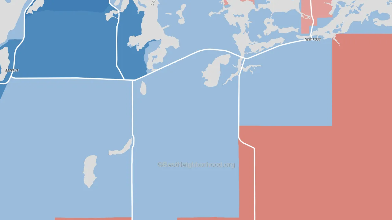 54828, WI block-group political-lean map