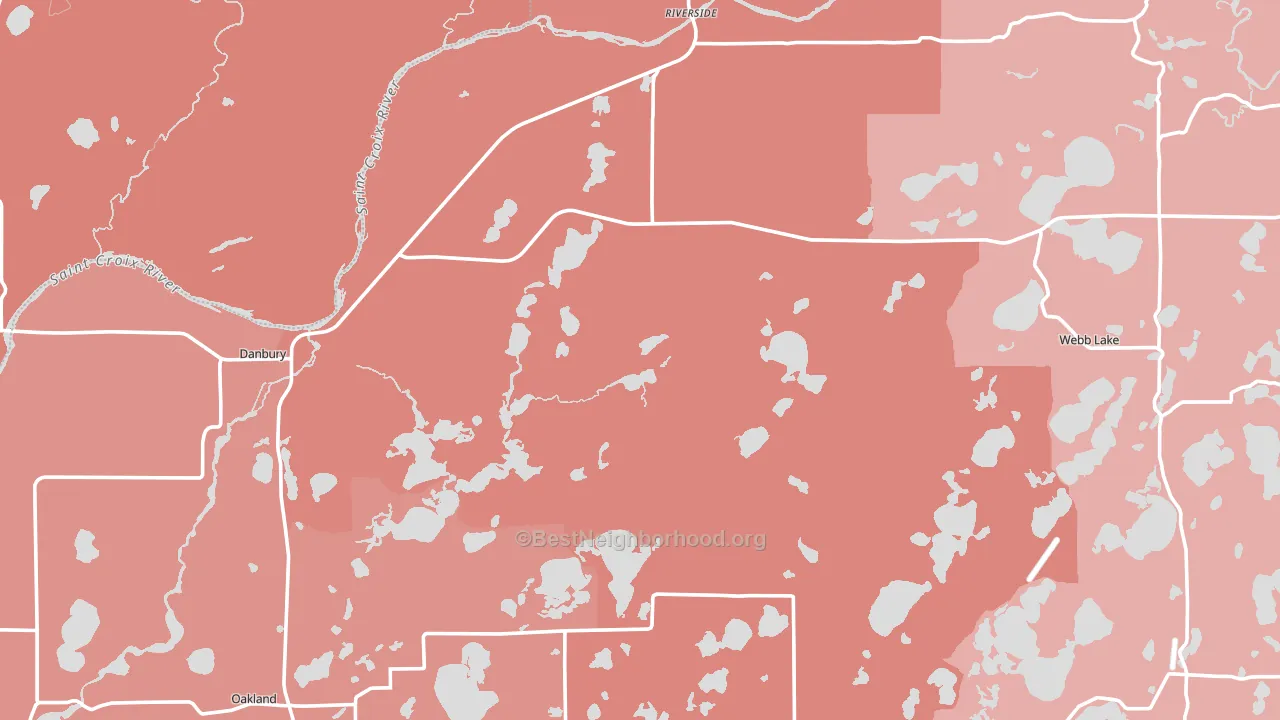 54830, WI block-group political-lean map