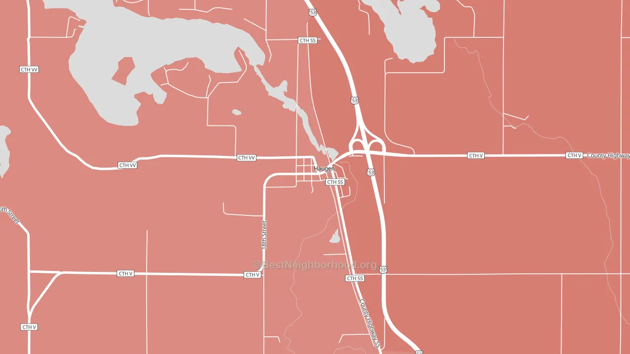 54841, WI block-group political-lean map