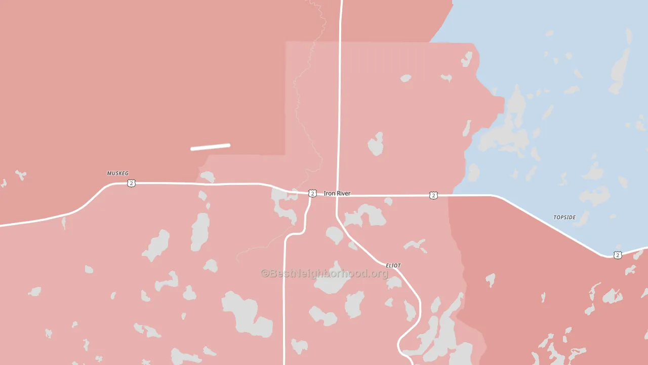 54847, WI block-group political-lean map