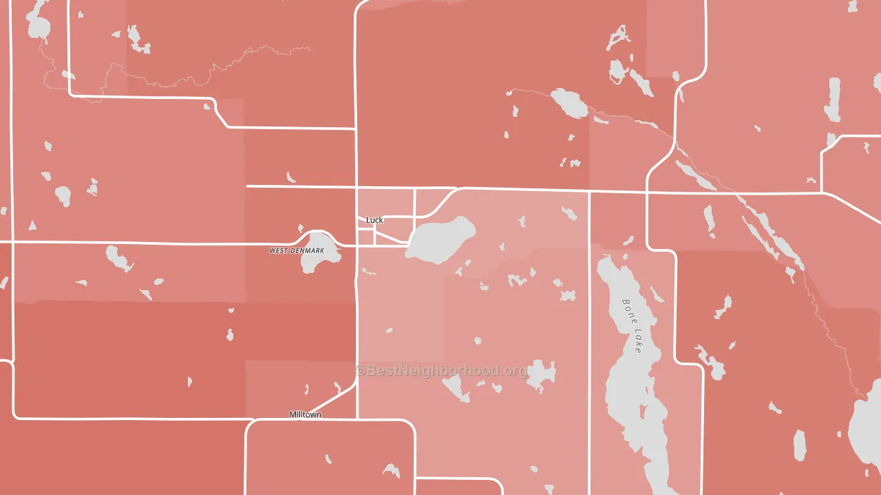 54853, WI block-group political-lean map