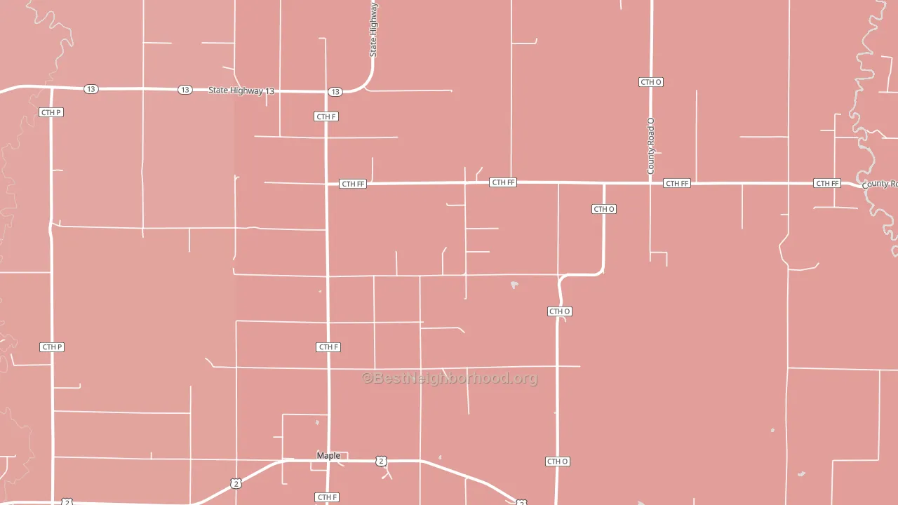 54854, WI block-group political-lean map
