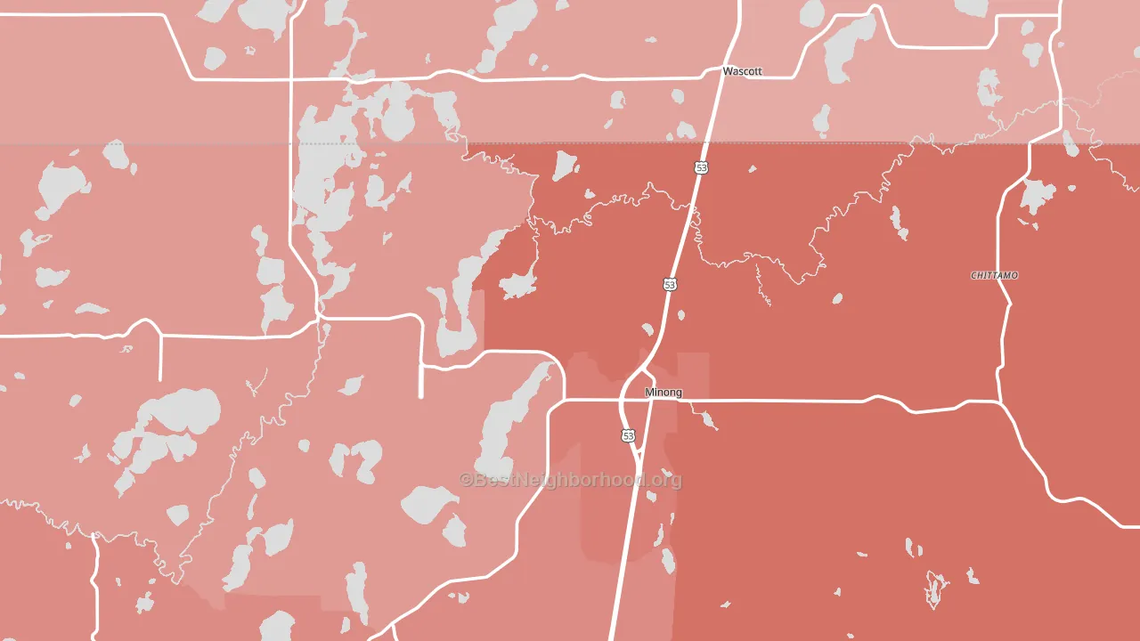 54859, WI block-group political-lean map
