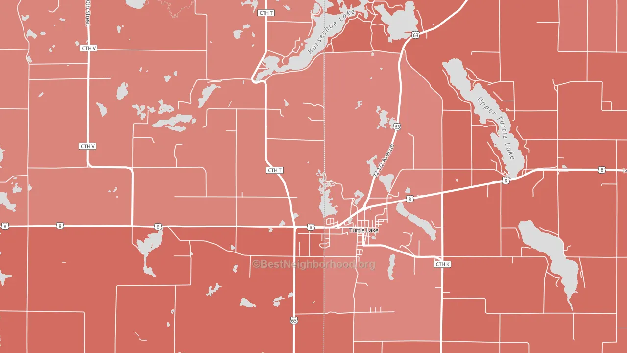 54889, WI block-group political-lean map