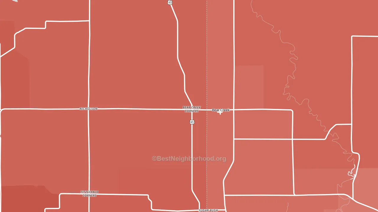 54922, WI block-group political-lean map
