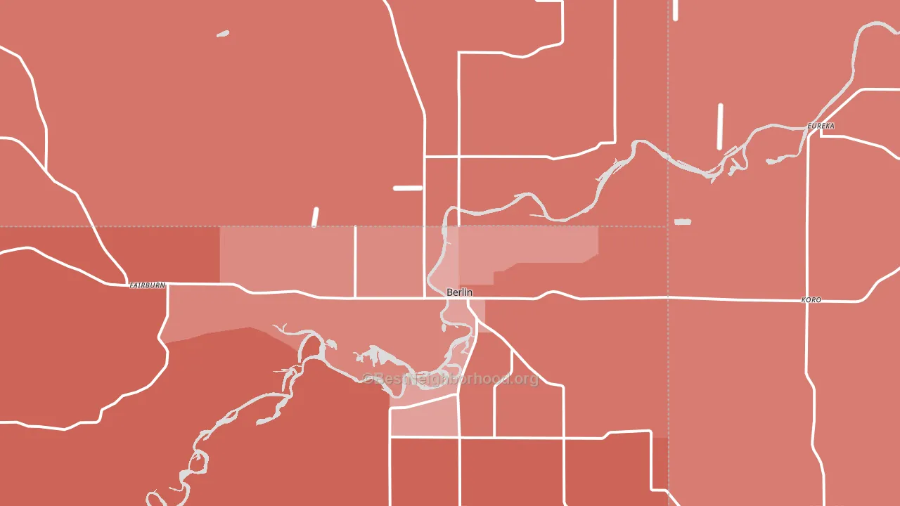 54923, WI block-group political-lean map