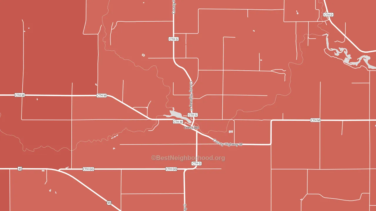 54928, WI block-group political-lean map
