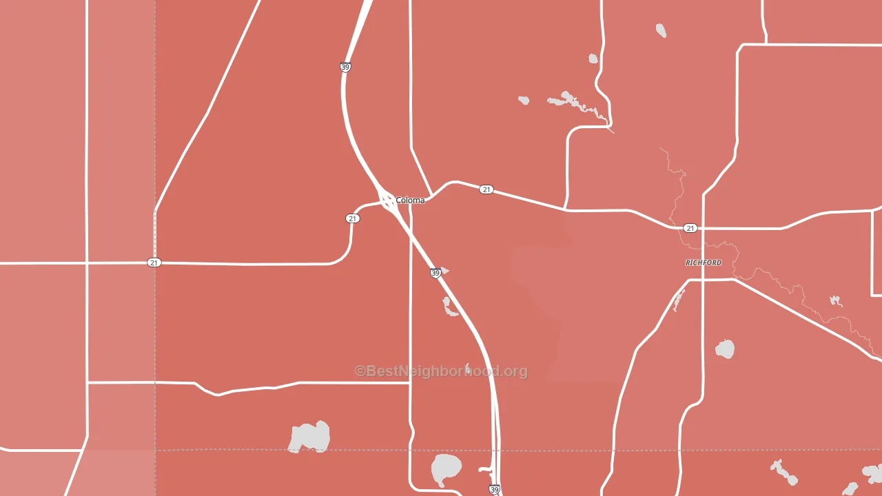 54930, WI block-group political-lean map