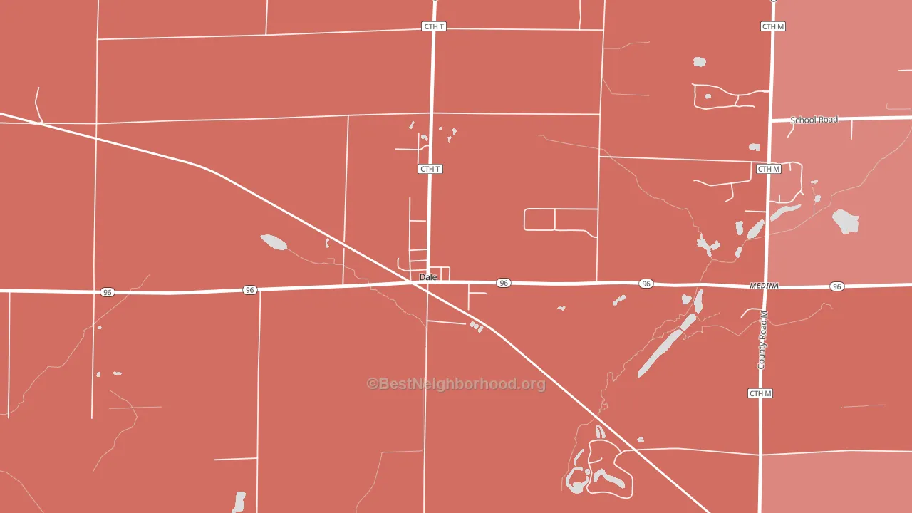 54931, WI block-group political-lean map