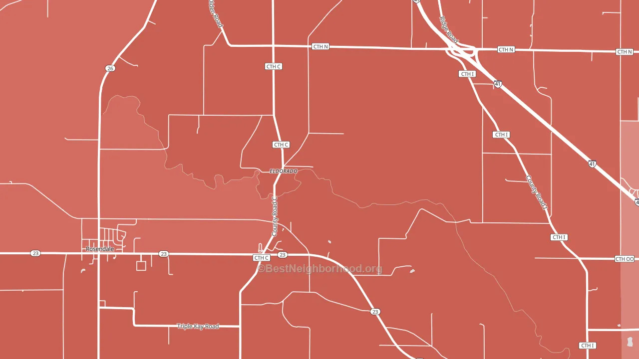 54932, WI block-group political-lean map