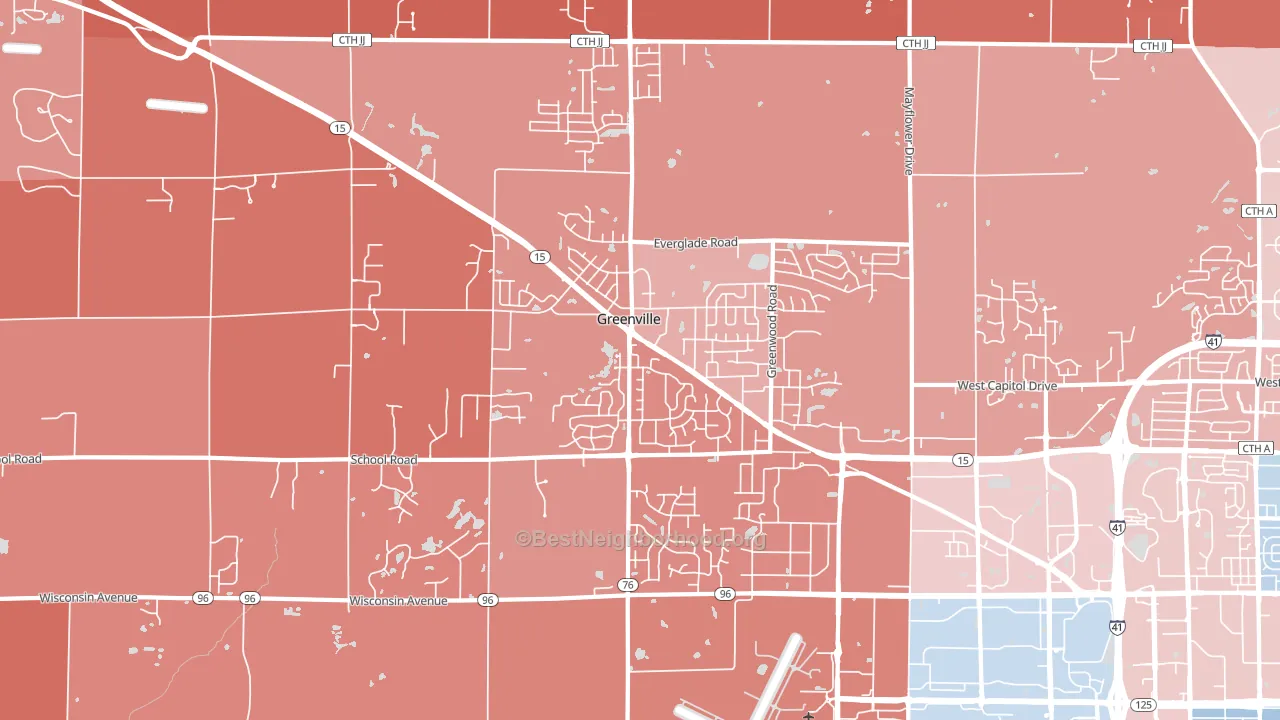 54942, WI block-group political-lean map
