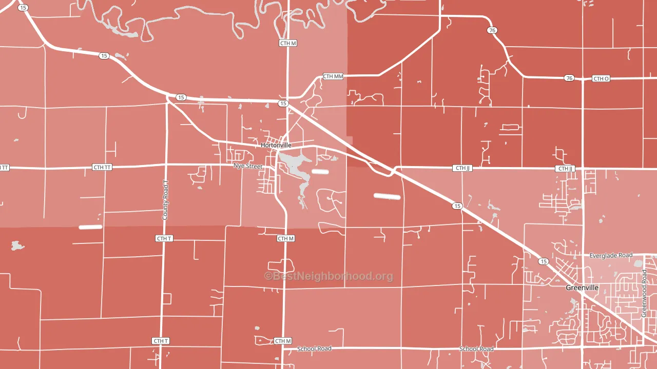 54944, WI block-group political-lean map