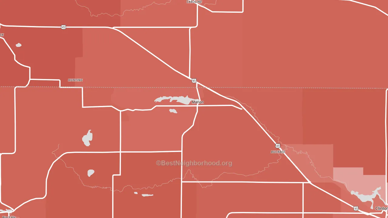 54950, WI block-group political-lean map