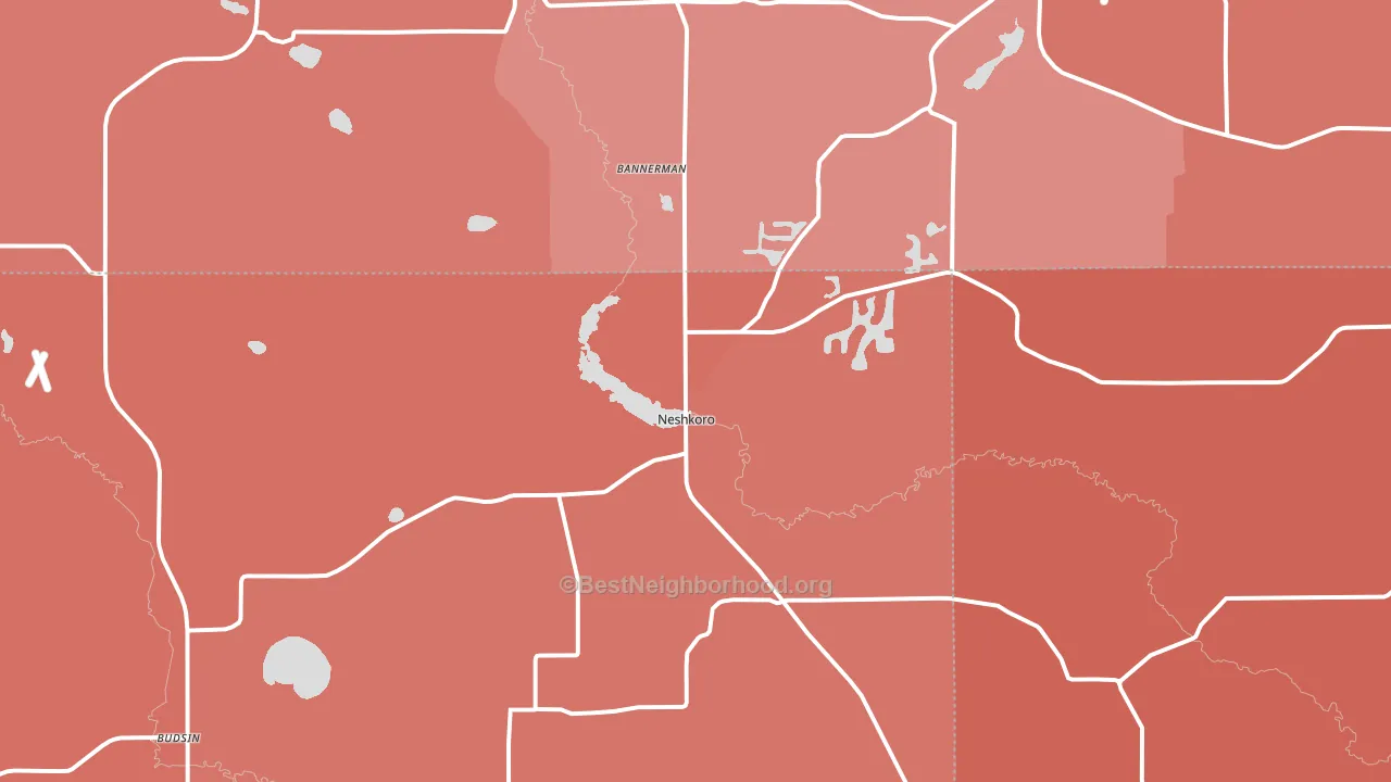 54960, WI block-group political-lean map
